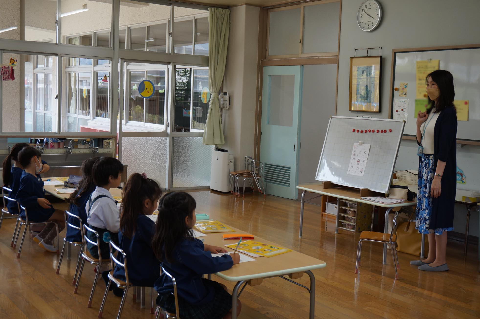 学研プレイルームでの学習の様子